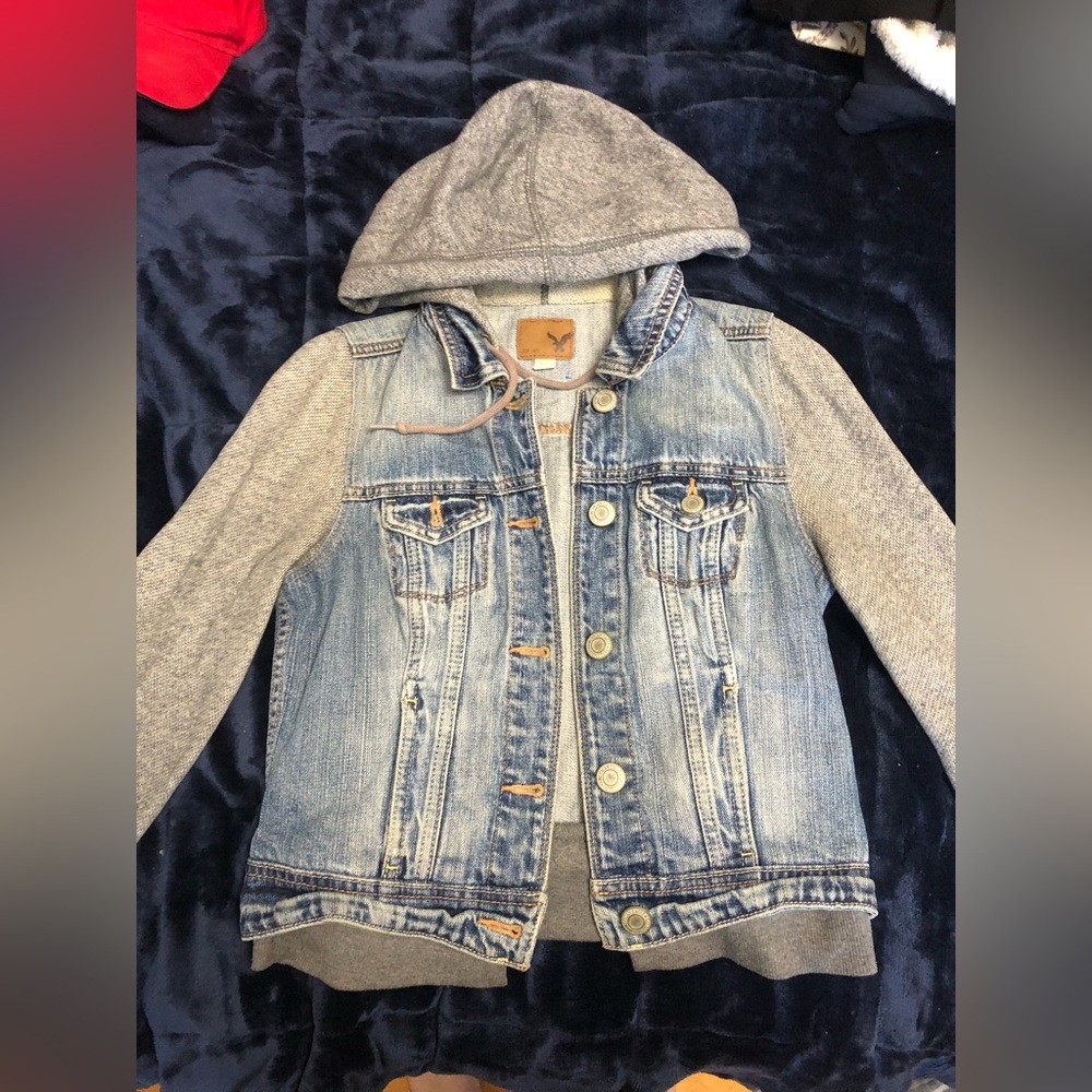 American eagle jacket grey/denim